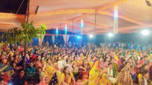 Devotees attending Ramleela during Ram Mahayagya in Gorakhpur